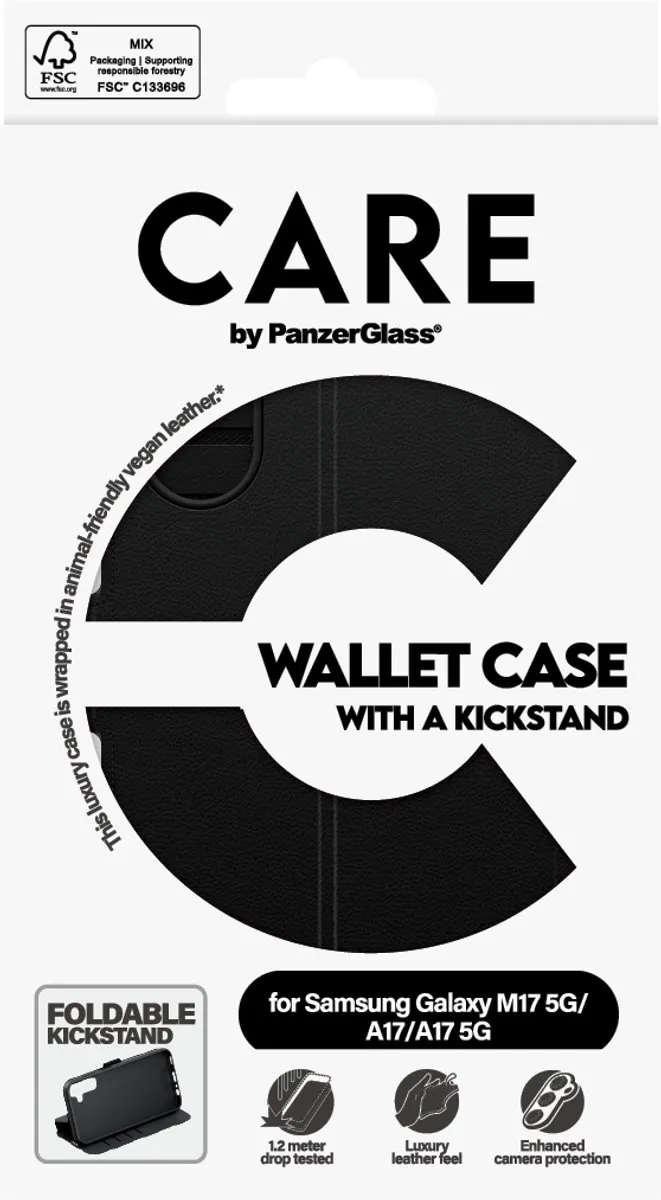 PanzerGlass CARE Wallet Case Samsung Galaxy A17 - Zwart
