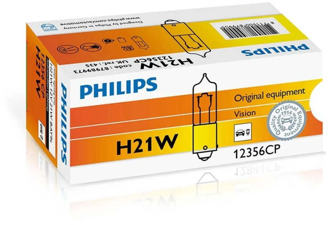 Philips Vision H21W 12356CP Lampen - 10 Stuks - 3000K