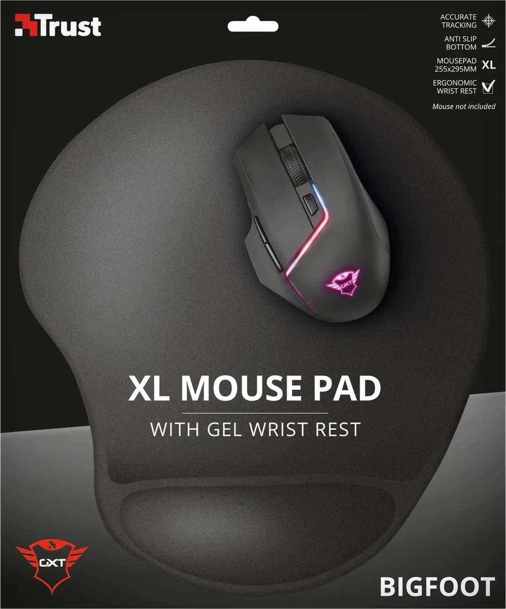 Trust GXT761 BIGFOOTXL Gel Mousepad - Zwart