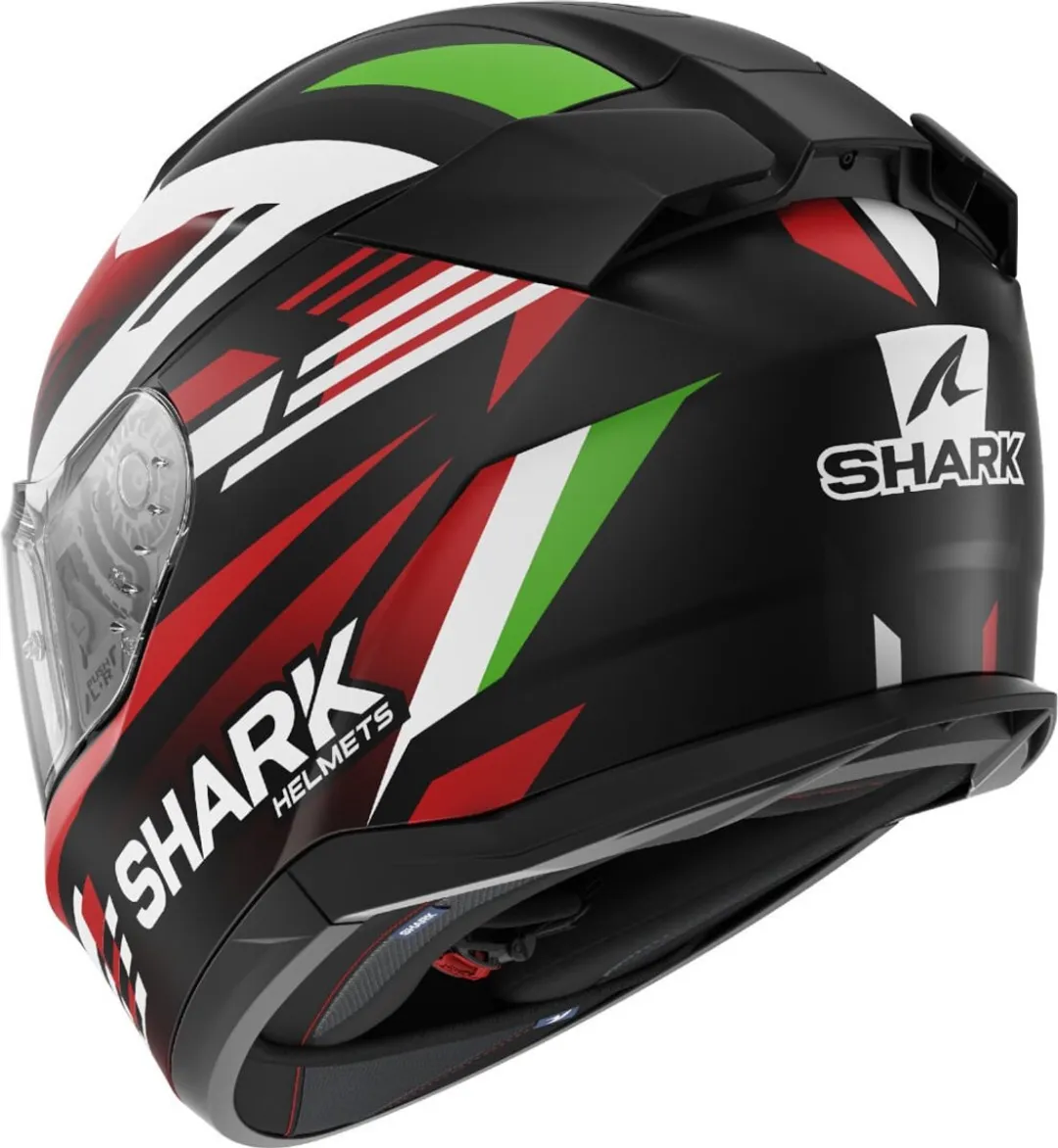 Shark D-Skwal 3 Firstlap Mat Helm - XS - Zwart/Rood/ Groen