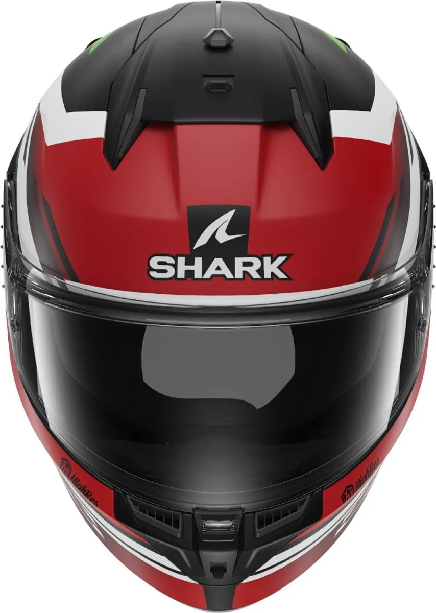 Shark D-Skwal 3 Firstlap Mat Helm - XS - Zwart/Rood/ Groen