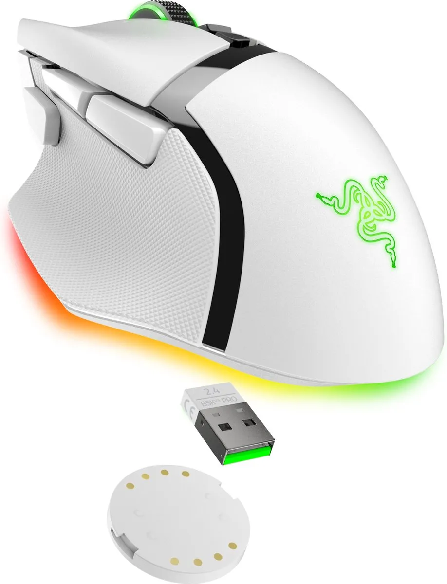 Razer Basilisk V3 Pro RZ01-05240200-R3G1 Gaming Muis - Wit