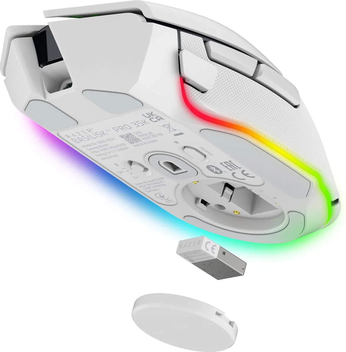 Razer Basilisk V3 Pro RZ01-05240200-R3G1 Gaming Muis - Wit
