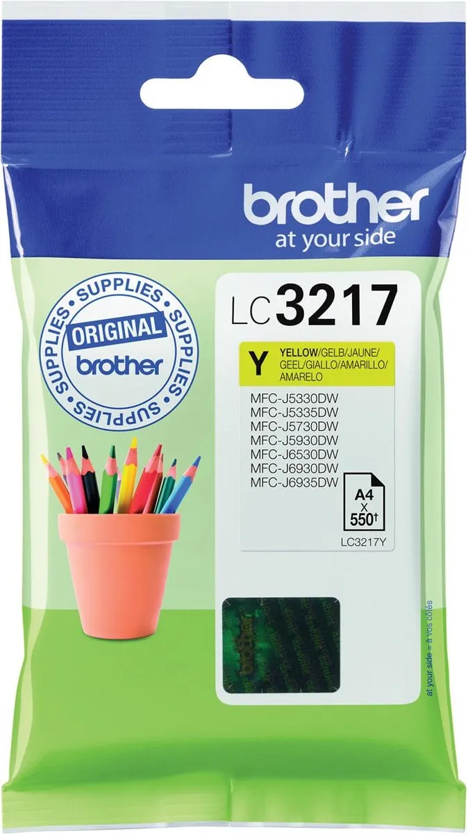 Brother LC-3217Y Inktcartridge Geel