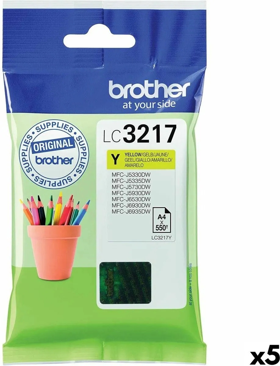 Brother LC-3217Y Inktcartridge Geel - 5 Stuks - afbeelding 3 van 3