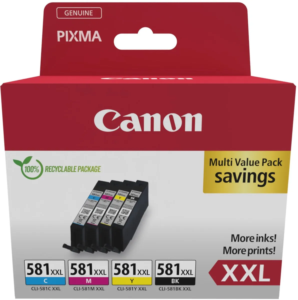 Canon CLI-581XXL Inktcartridge Multipack - 4 Stuks