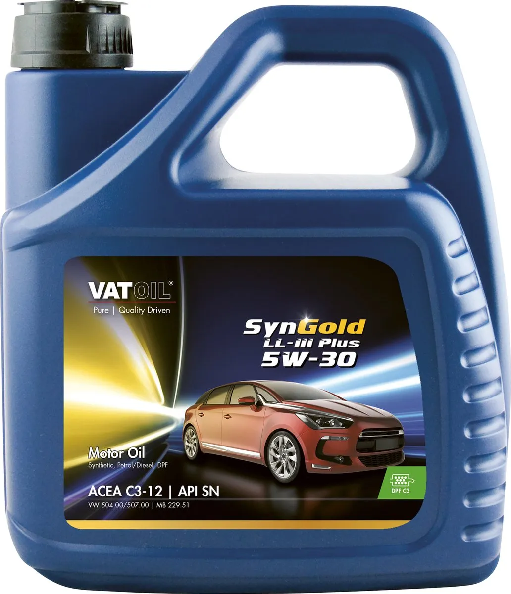 Kroon-Oil VatOil SynGold LL-III Plus 5W30 Longlife LL/C3 4L