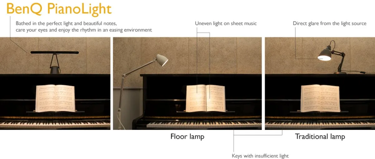 BenQ Professionele Piano Lamp - Zwart - afbeelding 3 van 6