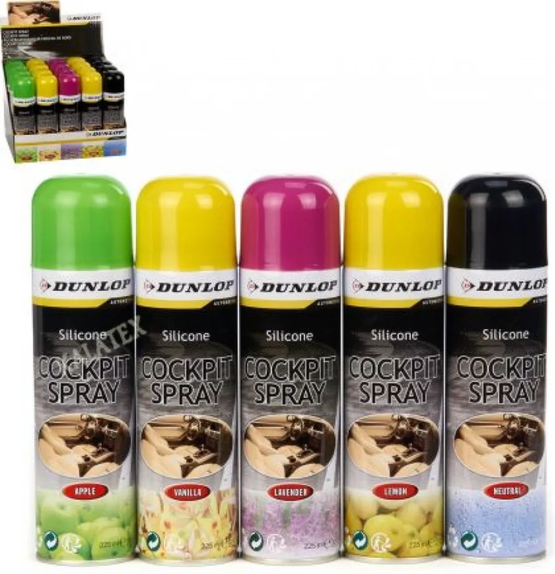 Dunlop Silicone Cockpitspray - 225ml - Geel