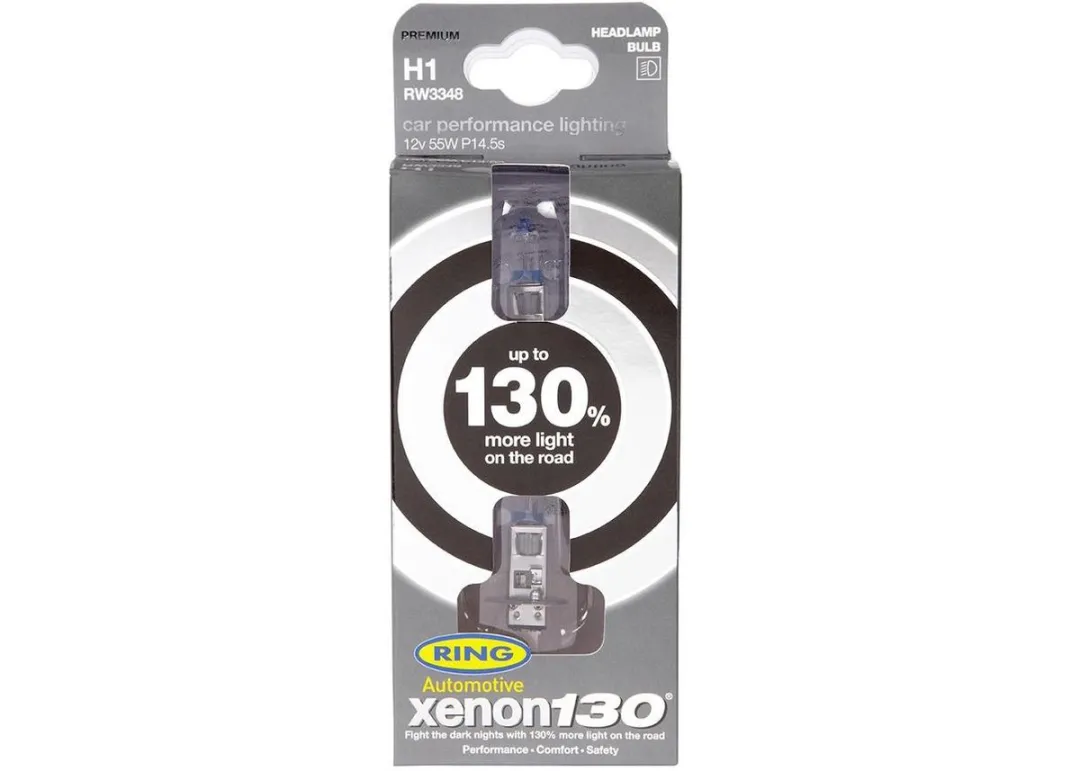 Ring Autolampen Xenon130 H1 55W - 2 Stuks - Wit/Blauw