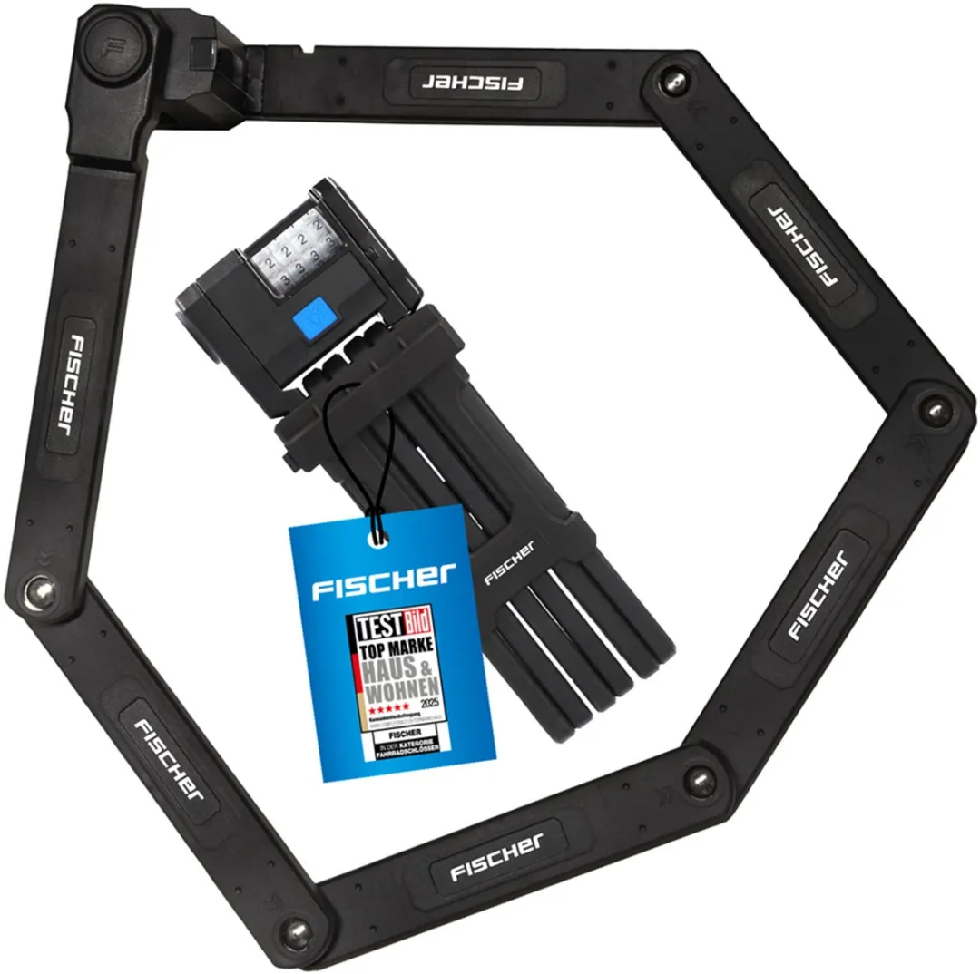 Fischer Protec Plus+ FN110 Opvouwbaar Fietsslot - Zwart
