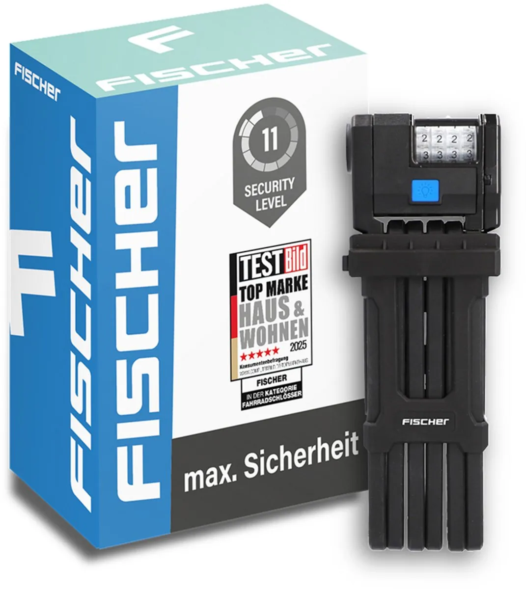 Fischer Protec Plus+ FN110 Opvouwbaar Fietsslot