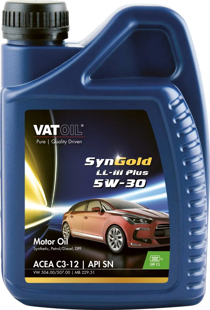 Kroon-Oil VatOil SynGold LL-III Plus 5W30 Longlife LL/C3 1L