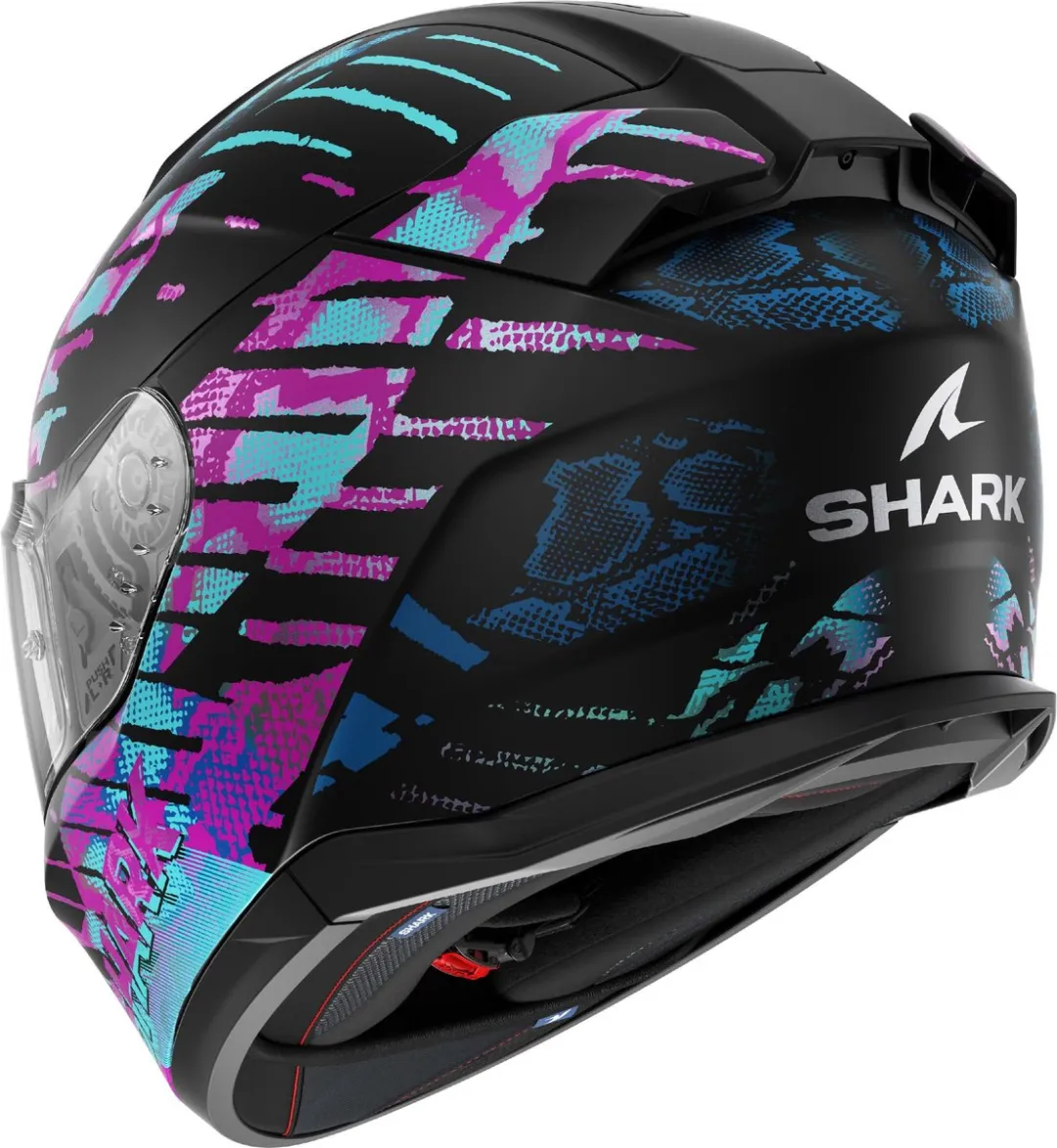 Shark D-Skwal 3 Reptaia Helm - Maat M - Turquoise/Purple/Black