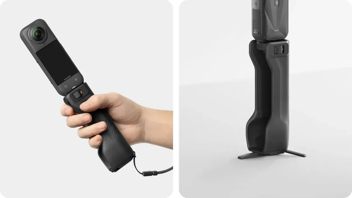 Insta360 X5 Foldable Utility Handle CINSBBMY - 3-in-1 Grip/Statief/Powerbankhouder - Zwart - afbeelding 2 van 6