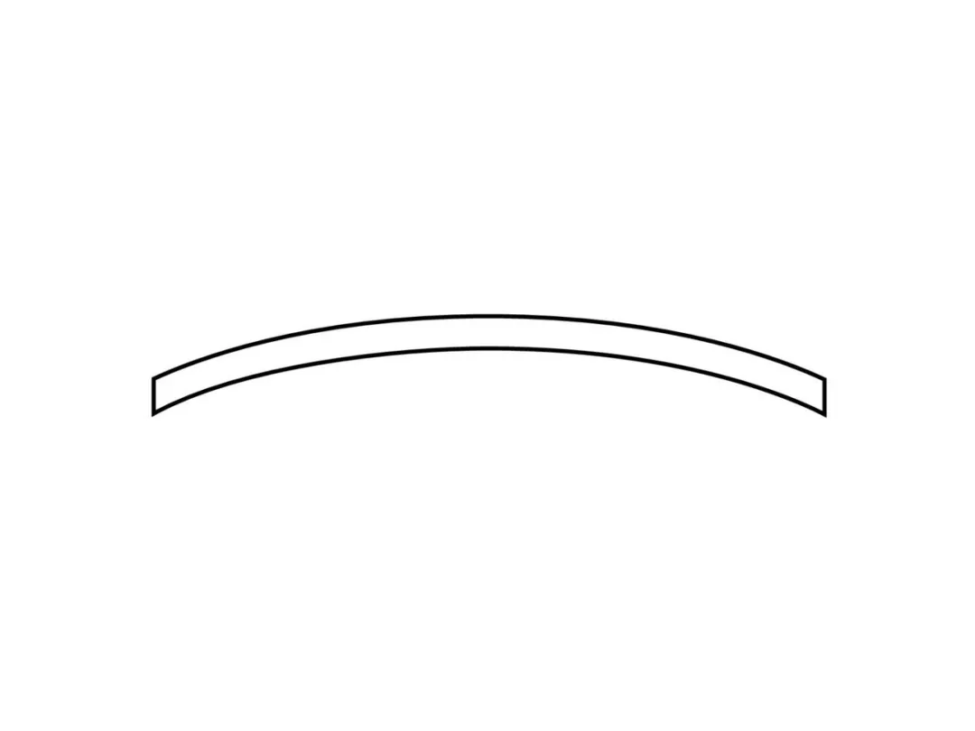 Lampa Vlakke Spiegel 145x55mm - Zwart