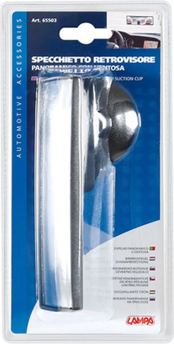 Lampa Vlakke Spiegel 145x55mm - Zwart