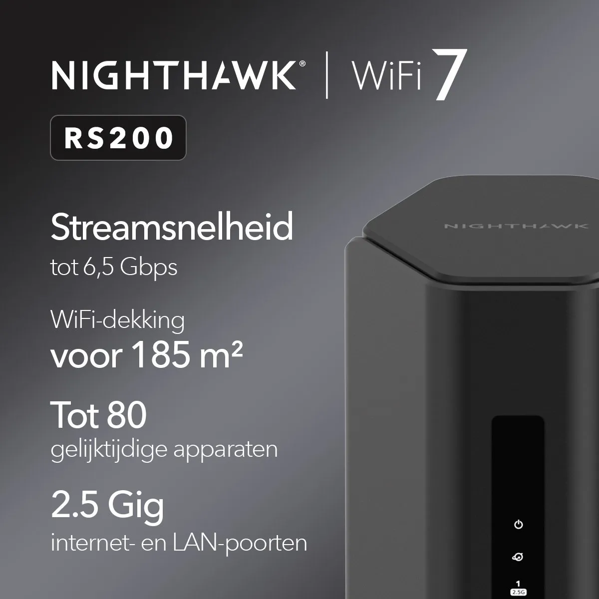 Netgear Nighthawk RS200 Router - WiFi 7 - 6500 Mbps