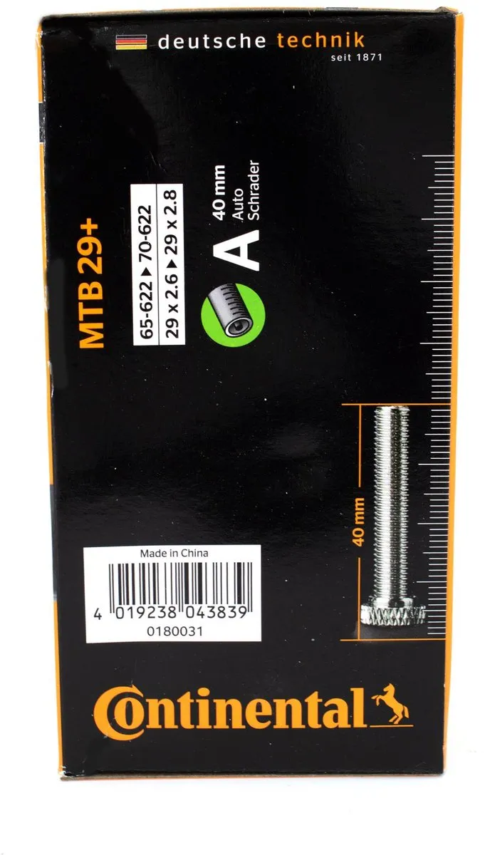 Continental MTB 29 Plus Binnenband - Autovalve - Meerkleurig