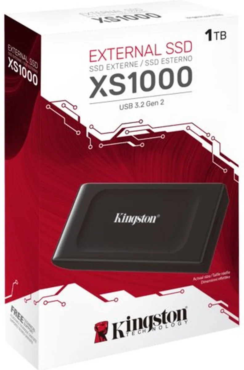 Kingston XS1000 SXS1000/1000G SSD - 1TB - Zwart