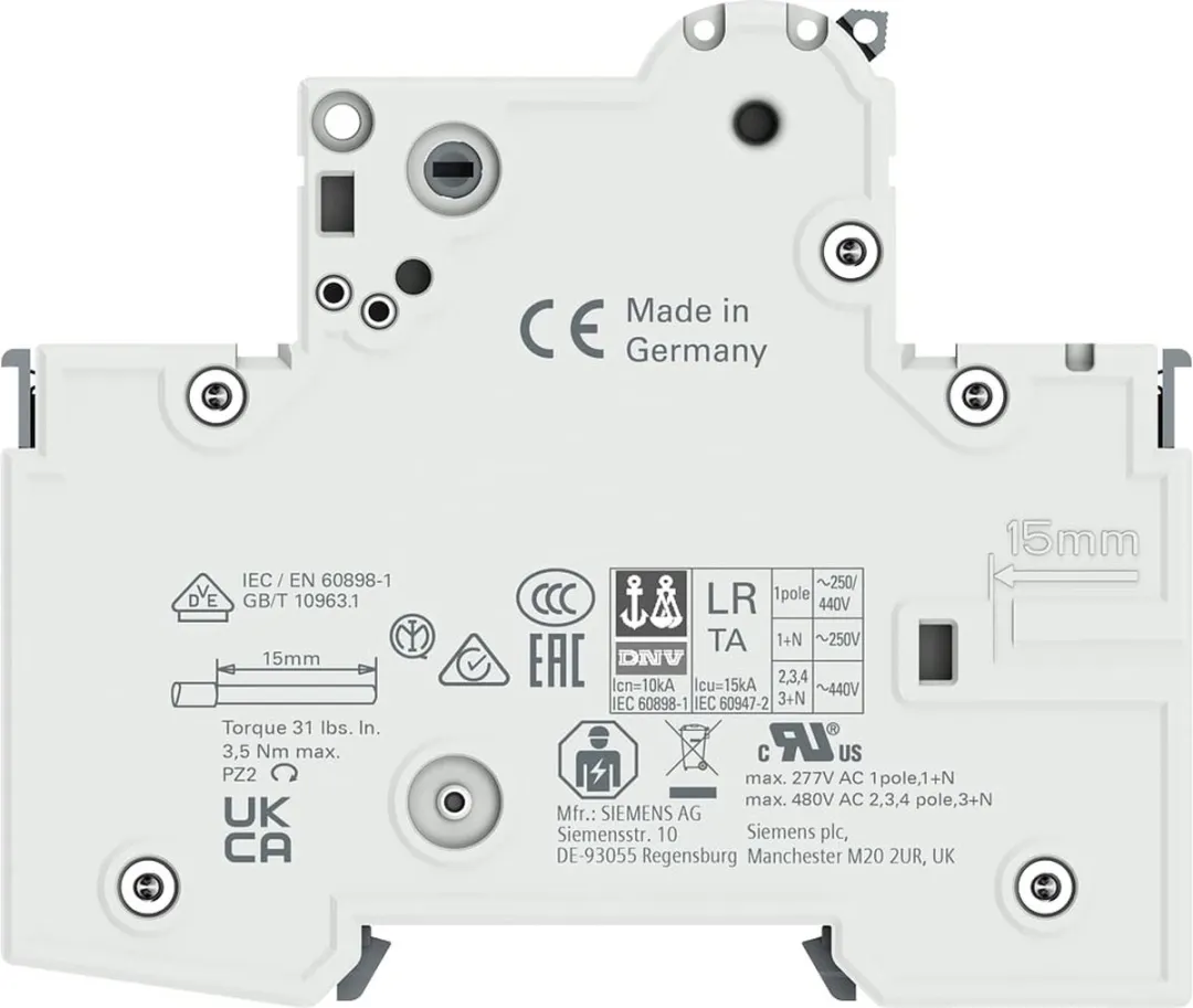 Siemens Automaat LS 63 1P 4A C 10kA 5SY4104-7 - Grijs