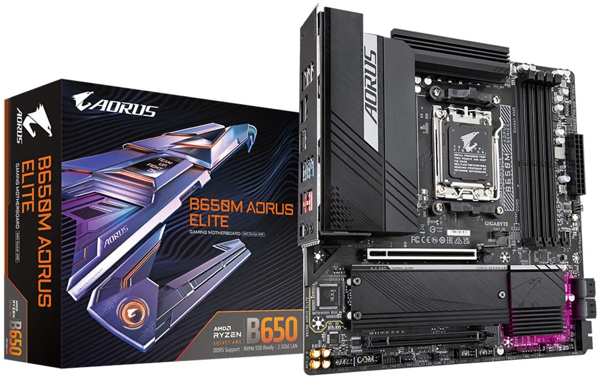 Gigabyte B650M AORUS ELITE Moederbord - AM5