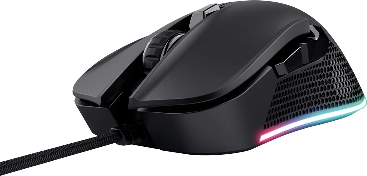 Trust GXT 922 Ybar Gaming Muis 7200 DPI - Zwart - afbeelding 6 van 6