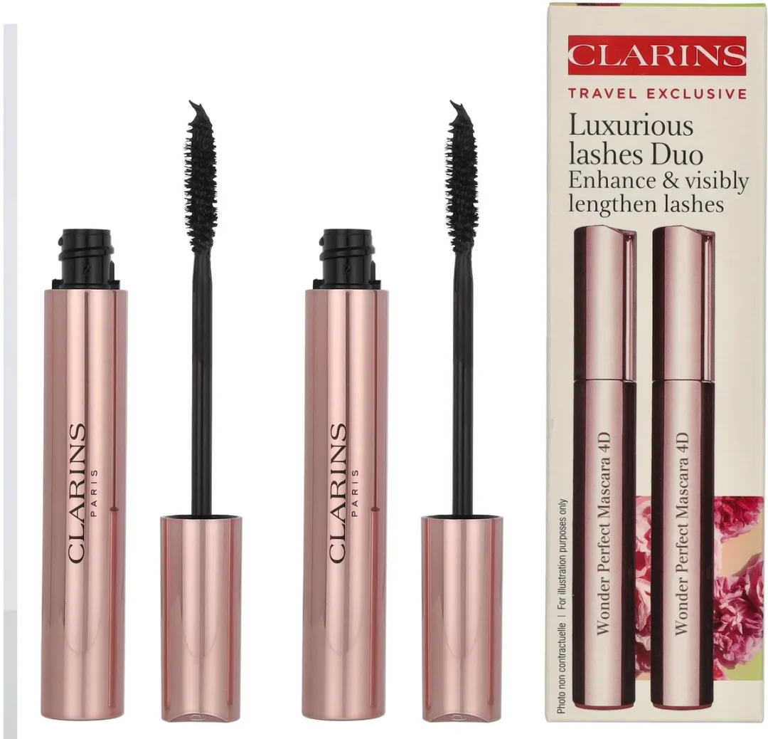 Clarins Wonder Perfect 4D Black Mascara Duo - 2x8ml