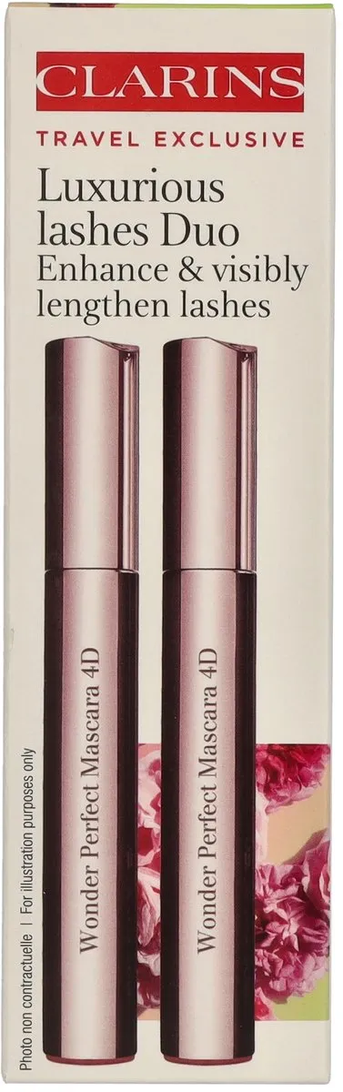 Clarins Wonder Perfect 4D Black Mascara Duo - 2x8ml