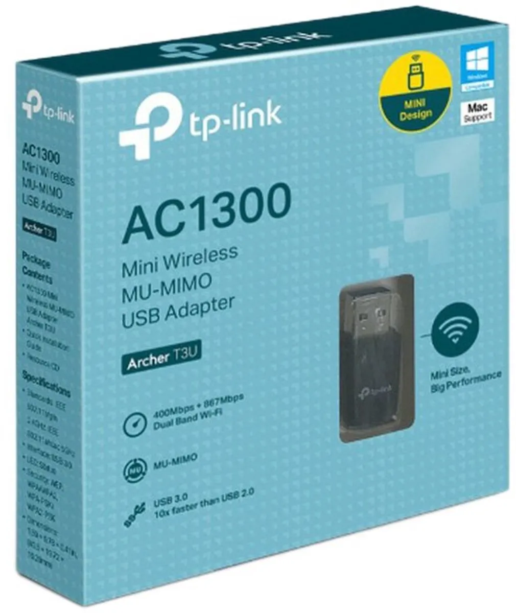 TP-Link Archer T3U WiFi-adapter - USB - Zwart