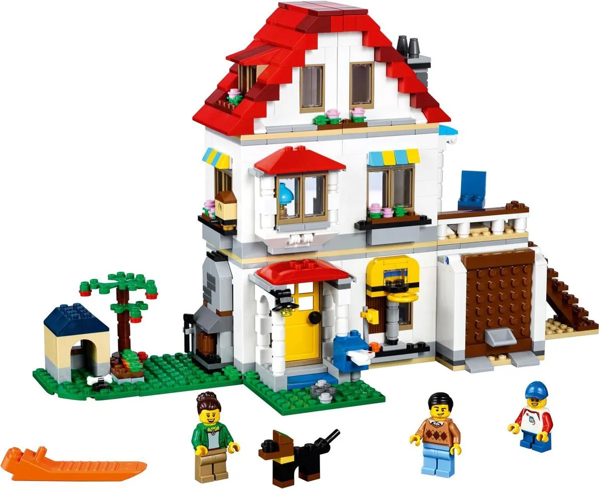 LEGO Creator 31069 Modulaire Familievilla - 728 Stukken - Geel - afbeelding 2 van 6