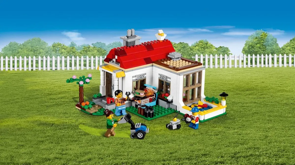 LEGO Creator 31069 Modulaire Familievilla - 728 Stukken - Geel - afbeelding 6 van 6