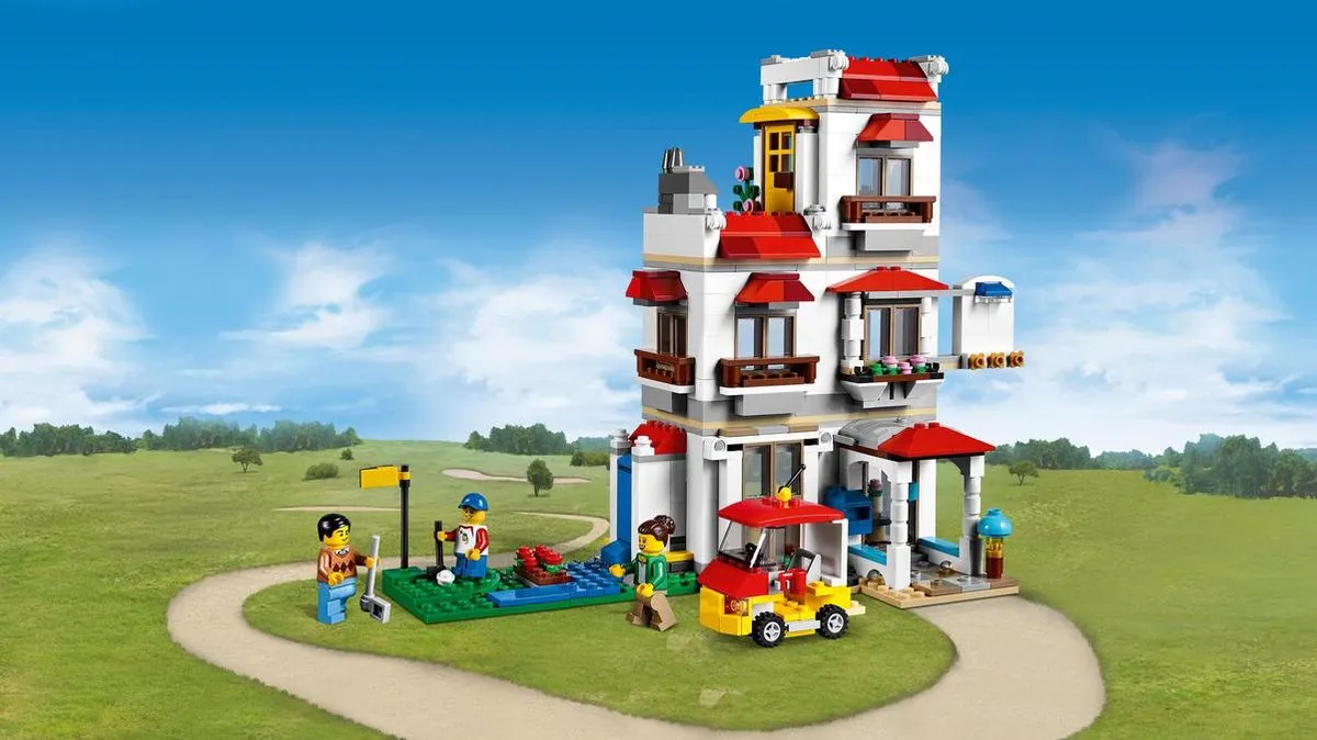 LEGO Creator 31069 Modulaire Familievilla - 728 Stukken - Geel - afbeelding 5 van 6