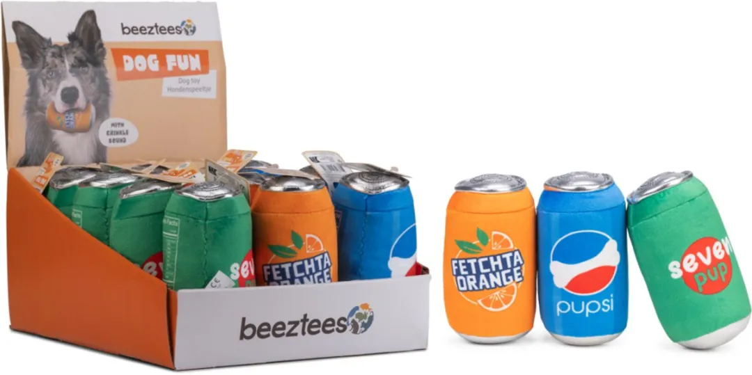Beeztees Soda Pluche Hondenspeelgoed