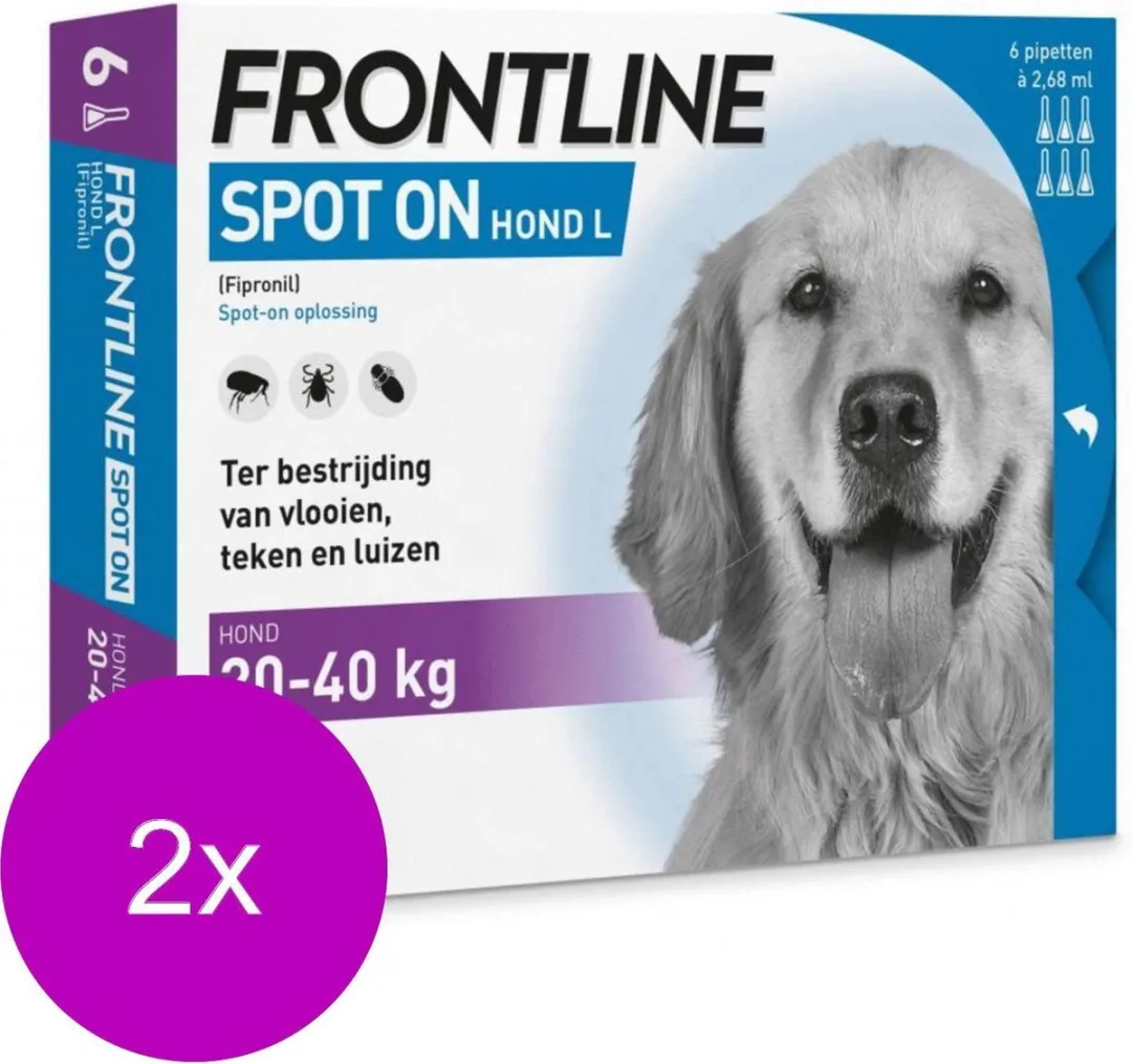 Frontline Spot On 3 Anti Vlooien & Teken - 24 Stuks