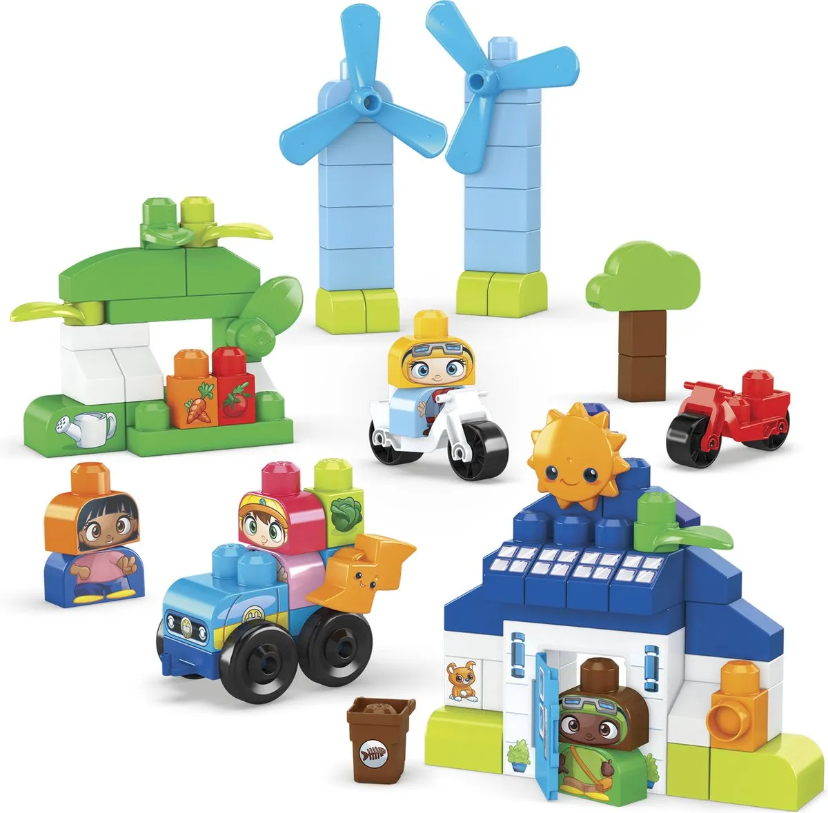 Mega Bloks Town Build & Learn Huis - 89 Stenen - Meerkleurig - afbeelding 3 van 6