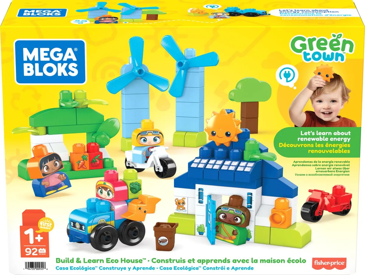 Mega Bloks Town Build & Learn Huis - 89 Stenen - Meerkleurig - afbeelding 4 van 6