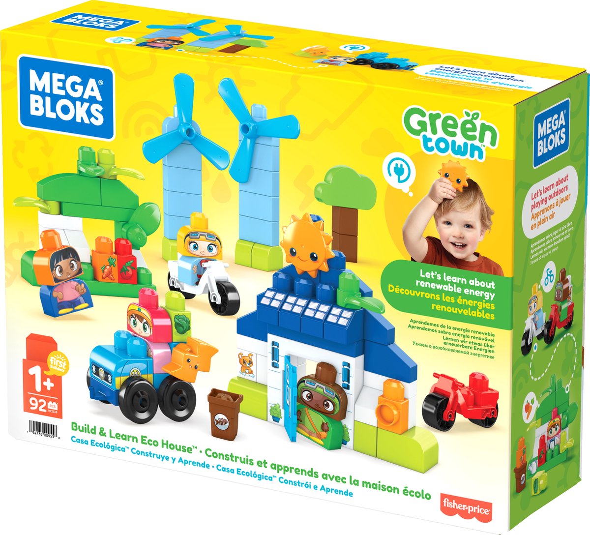 MEGA Bloks Town Build & Learn Huis - 89 grote bouwstenen
