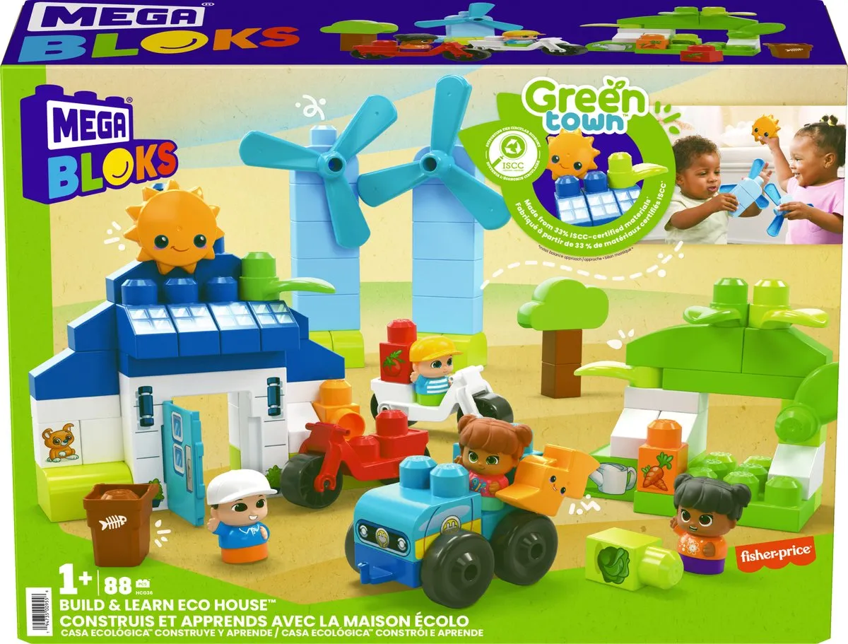 Mega Bloks Town Build & Learn Huis - 89 Stenen - Meerkleurig - afbeelding 2 van 6