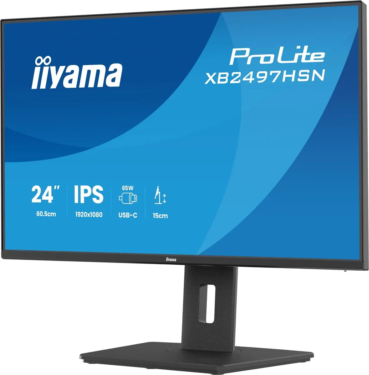 iiyama ProLite XB2497HSN-B1 Monitor 24" Full HD IPS - USB-C Dock