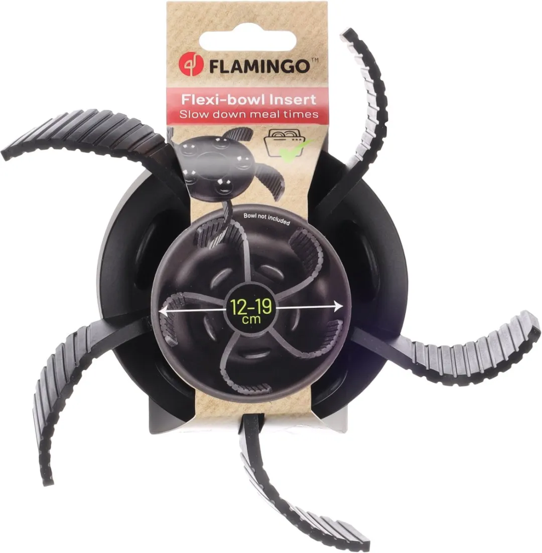 Flamingo Ruho Slowfeeder Inzetstuk - Eetpot - Zwart - afbeelding 3 van 3