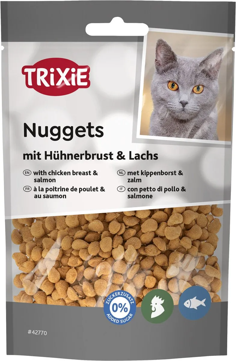 Trixie Nuggets Kippenborst & Zalm Kattenbrokjes 50g