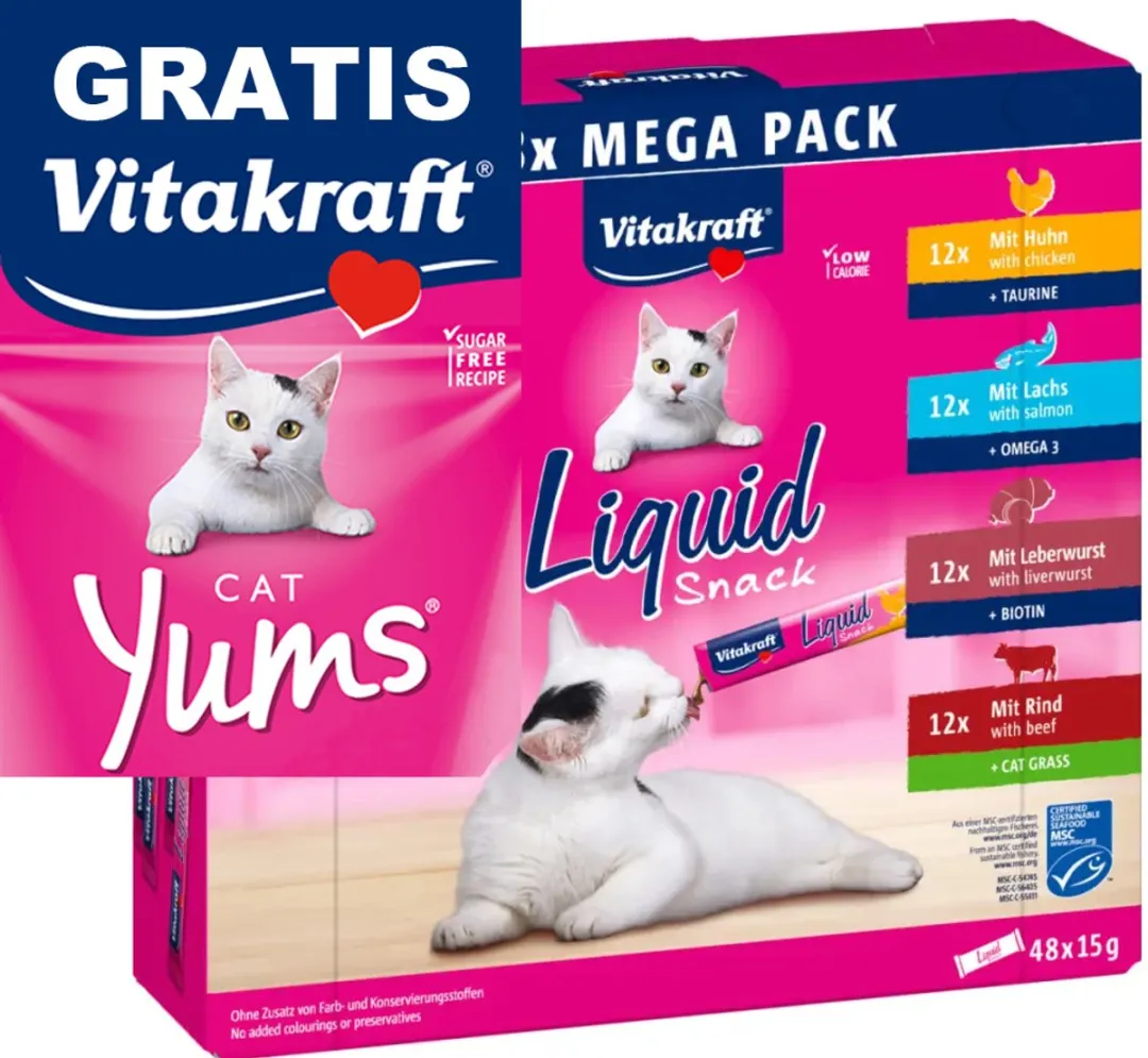 Vitakraft Liquid Snack Big Pack 48 Stuks