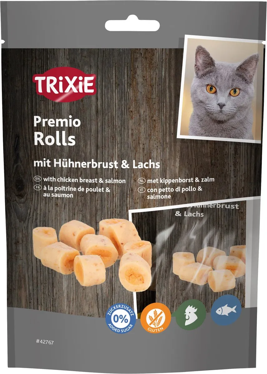 Trixie Premio Rolls Katten Traktatie Kip & Zalm 50g