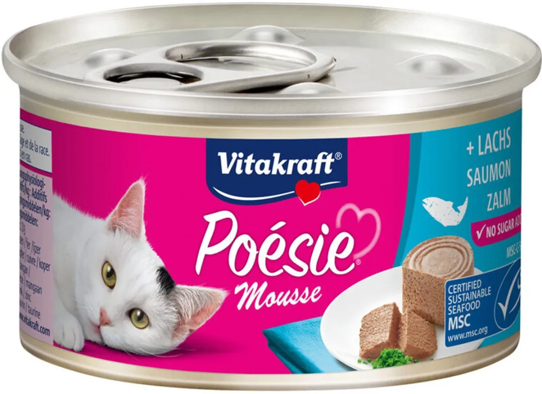 Vitakraft Poesie Zalm Kat Natvoer - 12x85g