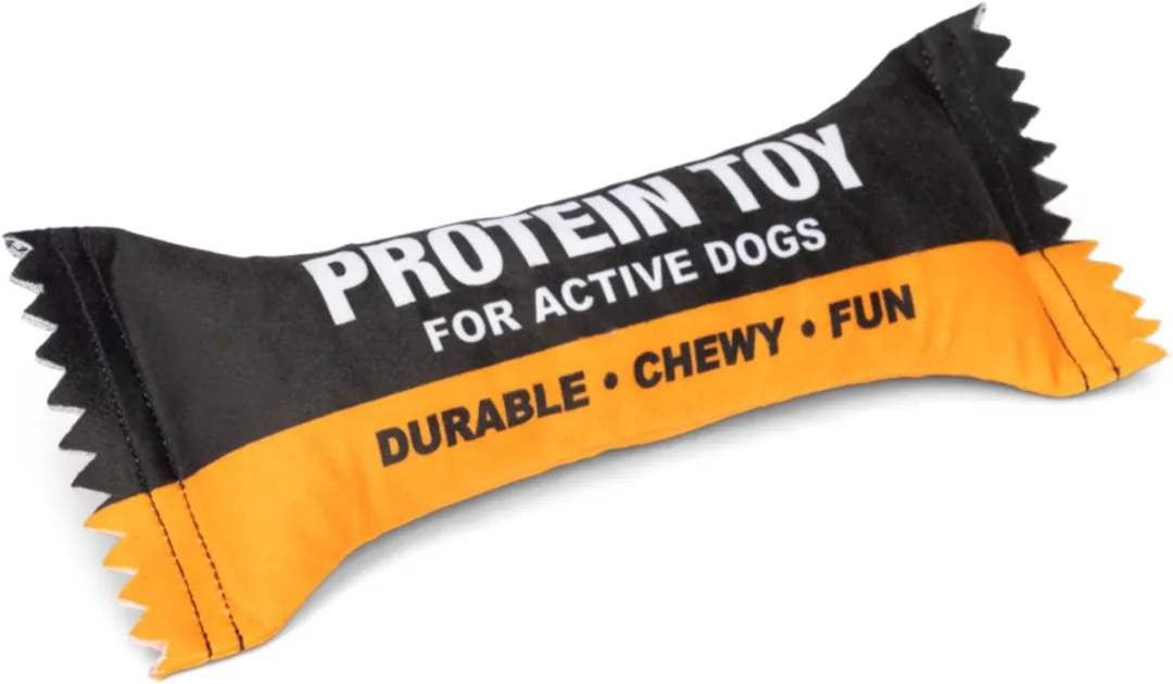 Beeztees Protein Toy Hondenspeelgoed - Zwart/Oranje - 3 Stuks