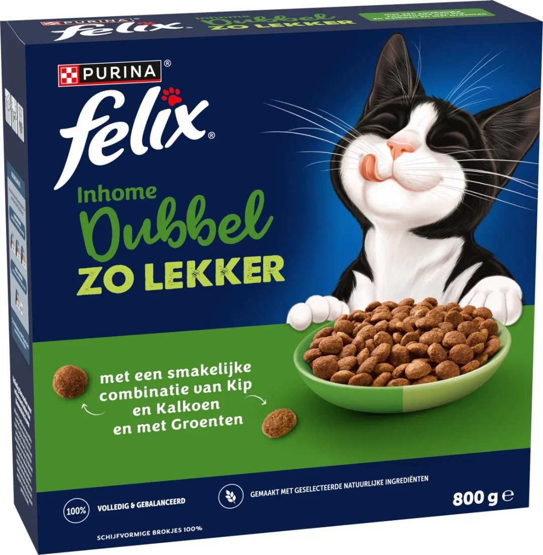 Purina Felix Dubbel Zo Lekker Junior Kip Kalkoen Groenten 800g