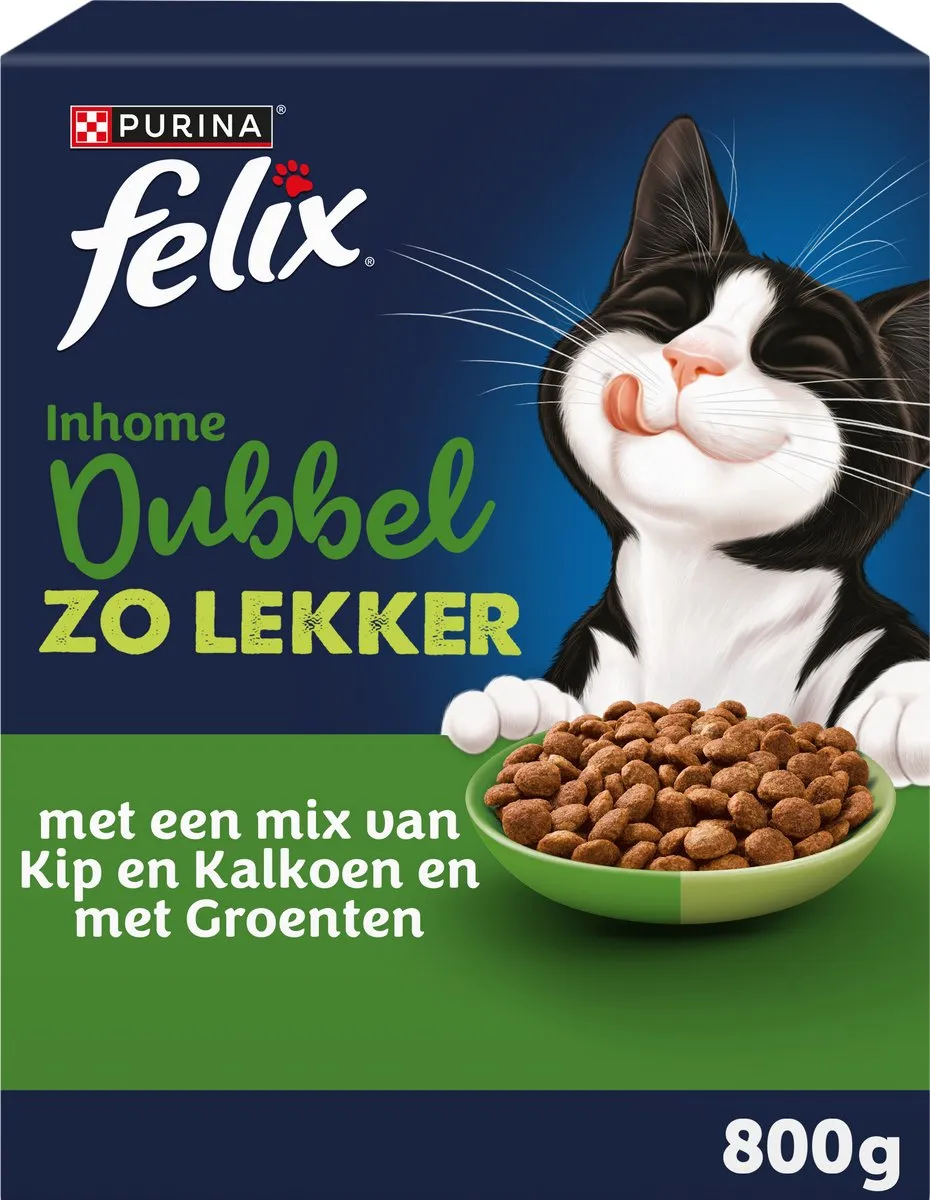 Purina Felix Dubbel Zo Lekker Junior Kip Kalkoen Groenten 800g