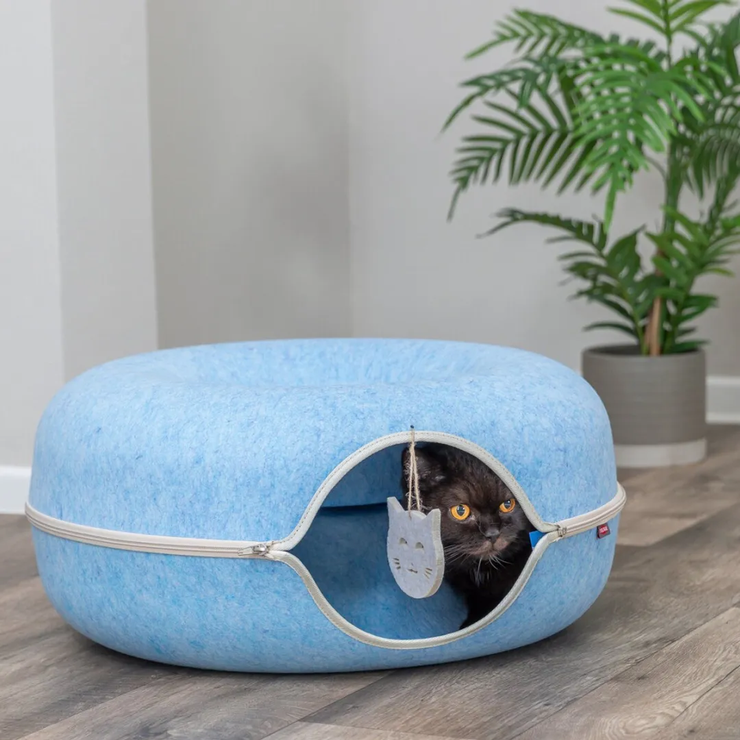 Trixie Speeldonut Vilt - Blauw 60x60cm