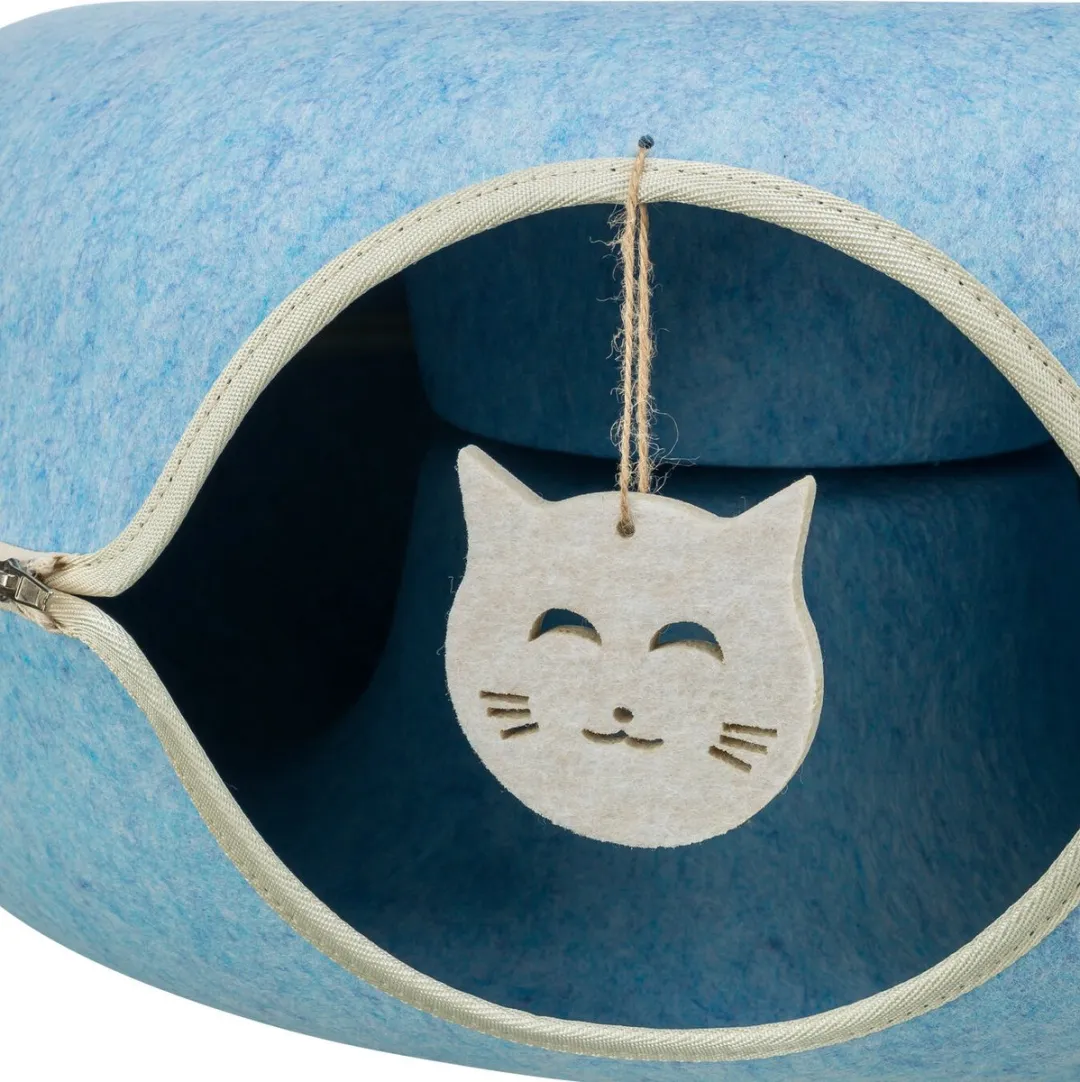 Trixie Speeldonut Vilt - Blauw 60x60cm